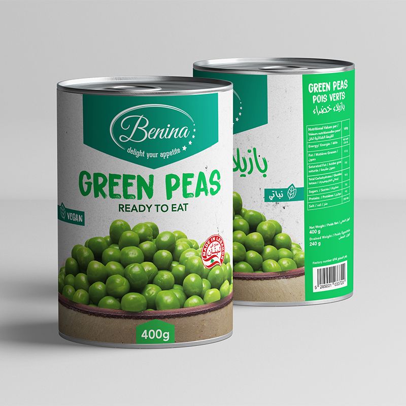 Boiled green peas 400g