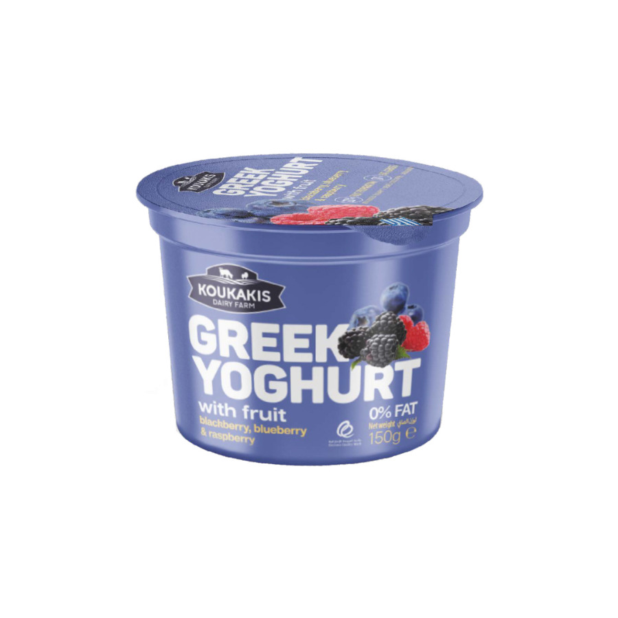 Greek Yoghurt with blackberry, blueberry & raspberry 0% Fat