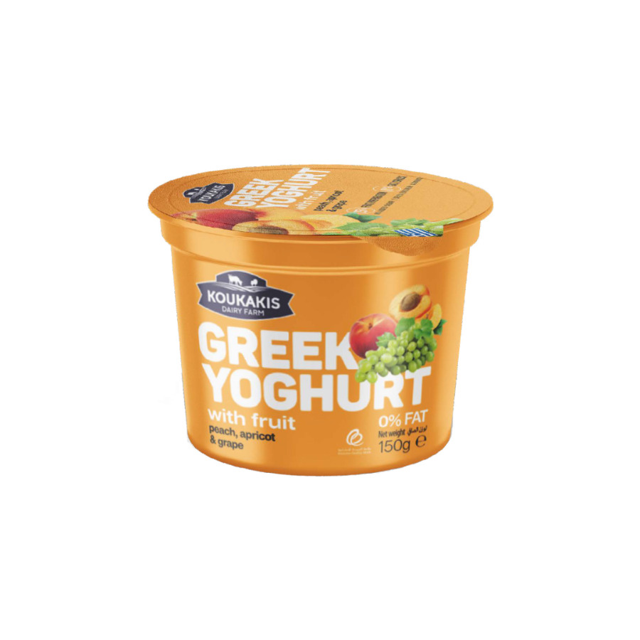 Greek Yoghurt with Peach, Apricot & Grape 0% Fat