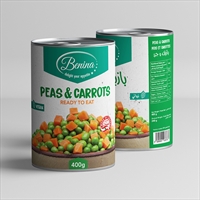 Boiled Green peas with carrots 400g
