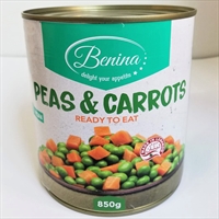 Boiled Green Peas with Carrots 850g